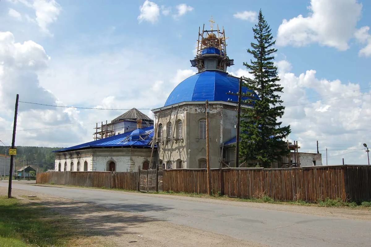 Восстановление Успенского храма в Оёке